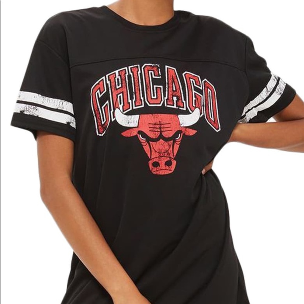 UNK Chicago Bulls T-shirt Dress Size M Topshop